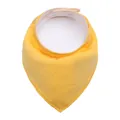 Bavoir bandana pour bébé en pur coton doux et absorbant, coloris jaune éclatant - Jaune
