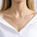 Collana a catena serpente in argento 925 dorato, lunghezza 45cm, 1.0mm - Catena a Serpente Rotonda / 45cm Length / 1.0mm Thickness