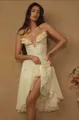 Elegante vestido de hada estilo francés crema con flores y dobladillo volado - S / Top Y Pantalón / Amarillo