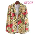 Detailansicht eines schmal geschnittenen Herrenblazers mit afrikanischem Muster - Top (XF207)