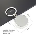 Gedetailleerde afmetingen voor de zilveren flesopener-sleutelhanger van zinklegering. - K14 (Flesdopvormstijl)