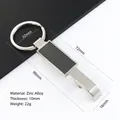 Détails de mesure du porte-clés ouvre-bouteille en alliage de zinc avec dimensions et poids - K16 (Style de Barre Mince)