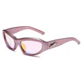 Trendy Y2K cat-eye sunglasses with pink frame and star decor for fashion styling. - Pink Frame Sakura Pink Lens