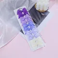 Set of 10 mini grosgrain ribbon bow hair clips in purple and blue gradient shades - Style 2 (2) / 10 Pieces Pack / Purple and Blue Gradient