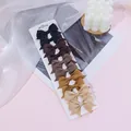 Mini grosgrain ribbon bow hair clip set in gradient neutral brown tones - Style 3 (3) / 10 Pieces Pack / Earth Tone Gradient