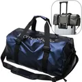 Large capacity blue sports duffel bag with dry wet separation for fitness and travel - Blue