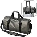 Sac de sport gris pour gym et voyage avec sangle de fixation pour poignée de valise - Champagne