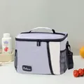 Borsa termica grigia in PEVA con tracolla e tasca laterale in rete per picnic all'aperto - Grigio