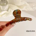 Premium large amber tortoiseshell acetate hair claw clip with clear 9.5cm size display - 9.5cm / Smudged Blue Brown (9.5cm)