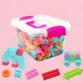 Set di 256 grandi blocchi da costruzione con scatola per gioco creativo bimbi - Set Scatola / Confezione da 256 Pezzi