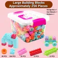 Großes Baustein-Set 256 Teile mit Aufbewahrungsbox für kreatives Kinderspielzeug - Aufbewahrungsbox-Set / 256 Teile Packung