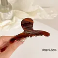 Large tortoiseshell acetate hair claw clip for thick hair in dark brown, 9.5cm size - 9.5cm / Amber Caramel (9.5cm)