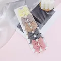 10pcs mini grosgrain ribbon bow hair clips set for babies and girls in assorted candy colors - Gray Purple Camel Mixed