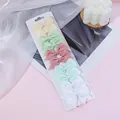 Set of 10 mini grosgrain ribbon hair bows for girls in five assorted pastel candy colors - Beige Mint Green Mixed