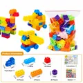 Set di 58 grandi mattoncini in plastica con locomotiva, manuale e adesivi colorati inclusi - Grande Borsa di Stoccaggio / Confezione da 58 Pezzi