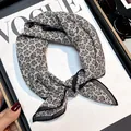 Vintage black and white paisley silk cotton blend square scarf for women - Black White Vintage Paisley Style (White Paisley#06)