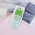 6-piece mini grosgrain ribbon hair bow clips set in green shades for little girls - Various Green Combo