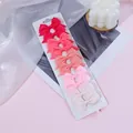 10pcs mini ribbon hair bow clips set in gradient pink shades for babies and kids - Pink Gradient