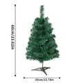 Árbol de Navidad artificial de PVC denso de 60cm con base de 35cm para decoración - 60cm (60 Puntas) / Verde