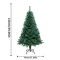 Árbol de Navidad artificial de PVC verde de 150 cm con base de 70 cm y soporte de metal - 150cm (400 Puntas) / Verde