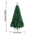 Árbol de Navidad artificial de PVC verde denso de 180cm para decoración festiva interior - 180cm (670 Puntas) / Verde