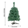 Árbol de Navidad artificial de PVC de 45 cm con soporte para decoración de mesa - 45cm (45 Puntas) / Verde
