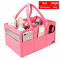 Detalle del organizador de pañales de fieltro rosa con gran capacidad de almacenamiento - Rosa Estilo(10) / 33x23x18cm / Rosa