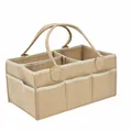 Filz Windel-Caddy-Organizer mit Größen- und Gewichtsangaben in einer detaillierten Tabelle - Kaki Einfassung Stil(22) / 33x23x18cm / Khaki