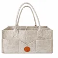 Großer Filz-Windel-Organizer mit Detailtabelle für Größe und Gewichtsvergleich - Kaki verstärktes Modell(31) / 33x23x18cm / Khaki