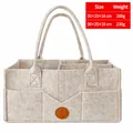 Organizador de pañales de fieltro grande con tabla de comparación de tallas y pesos - Kaki Modelo reforzado(31) / 33x23x18cm / Caqui