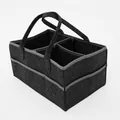 Detailansicht des Filz-Windel-Organizers mit Fächern, Größe 38x25x18 cm - Dunkelgrau Einfassung(34) / 38x25x18cm / Dunkelgrau