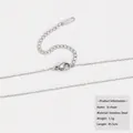 Halskette aus silberfarbenem Edelstahl mit Karabinerverschluss und Verlängerungskette - Nur Kette / Edelstahl O-Kette