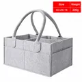 Large grey felt diaper caddy organizer bag for baby nursery essentials 33x23x18cm - Gray Style 2(2) / 33x23x18cm / Gray
