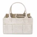 Großer Filz-Windeltaschen Baby-Organizer mit dualen Größen- und Gewichtsangaben - Weißer Stil (12) / 33x23x18cm / Weiß