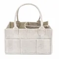 Organizador grande de pañales de fieltro para bebés con tallas y pesos dobles - Estilo Blanco (12) / 33x23x18cm / Blanco