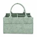 Graue Filz Windeltasche Aufbewahrungskorb für Babyzubehör große Kapazität mit Fächern - Grün Stil(13) / 33x23x18cm / Grün