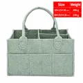 Organizador de pañales de fieltro gris para bebés gran capacidad multicompartimento - Verde Estilo(13) / 33x23x18cm / Verde