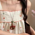 Collana etnica vintage con ciondolo in legno, mini cesto e dettagliati elementi di pigna. - Cesto di Fiori Fatto a Mano (60#)