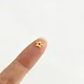 Gros plan d'une petite calotte de perle fleur plaquée or 18 carats - Style Mini Fleur à Cinq Pétales (5#)
