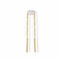 Gouden titanium legering ketting oorbel voor twee gaten met zirkonia - Witte Zirconia Stijl / 1.0mm Stift (Enkel) / Goudkleurig (A1611-1#)