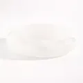 Elegant white translucent wide resin bangle with vintage acrylic texture for women - Arc Style (1474) / 21mm / White
