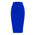 Elegant royal blue high waisted bodycon bandage skirt with criss-cross textured design - S / Bottoms / Blue
