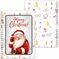 Weihnachts-Geschenkkartenbuch 8,3x6 Zoll mit Spiralbindung und Weihnachtsmann-Cover - 12-Seiten-Pack / Weihnachtsmann