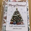 Festliche Weihnachts-Geschenkkarte mit geschmücktem Baum-Design und Spiralbindung - 12-Seiten-Pack / Weihnachtsbaum