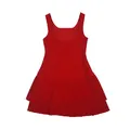 Elegante mini abito a pieghe rosso senza maniche con vestibilità slim per l'estate - Taglia S / Vestiti / Rosso