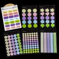 Set of 6 candy colored PET decorative stickers for planner and journal decoration - Cream Dessert / 6pcs