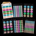 Nacoo candy colored dot sticker set including 6 sheets for planner and journal decoration - Donut