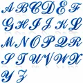 Toppe ricamate blu con alfabeto A-Z per decorazione e riparazione di vestiti DIY - Set di 26 Lettere dell'Alfabeto