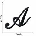 Black cursive letter A embroidered patch for DIY clothing accessories and garment decoration - Letter A / Single Piece / Black