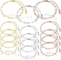 Set aus Edelstahl Büroklammer Armbändern in Gold Silber und Roségold für Schmuckmacher - Roségold